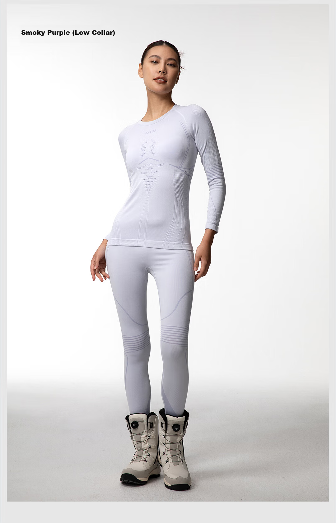 UTO Merino Wool Quick-Dry Base Layer Set Unisex Ski Mountaineering Thermal Underwear Classic Black Men’s L 31