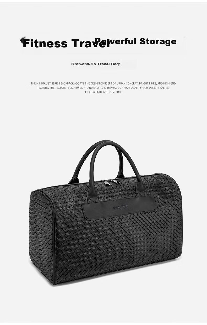 MARK FAIRWHALE Woven Durable Casual Handheld Gym Luggage Bag Simple High-Quality Large Travel Bag 2
