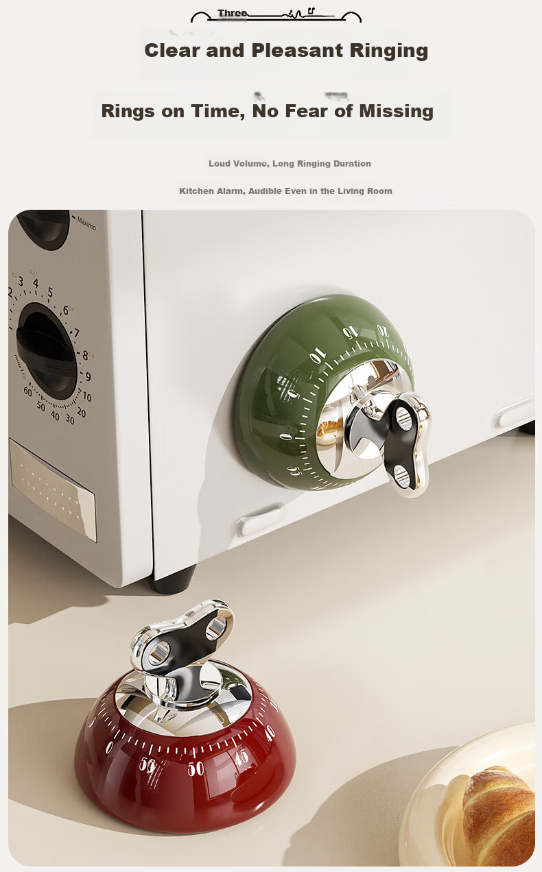 40,000 Kilometer Timer Kitchen Timer Time Manager Study Reminder Multifunctional Mechanical Countdown Timer 5