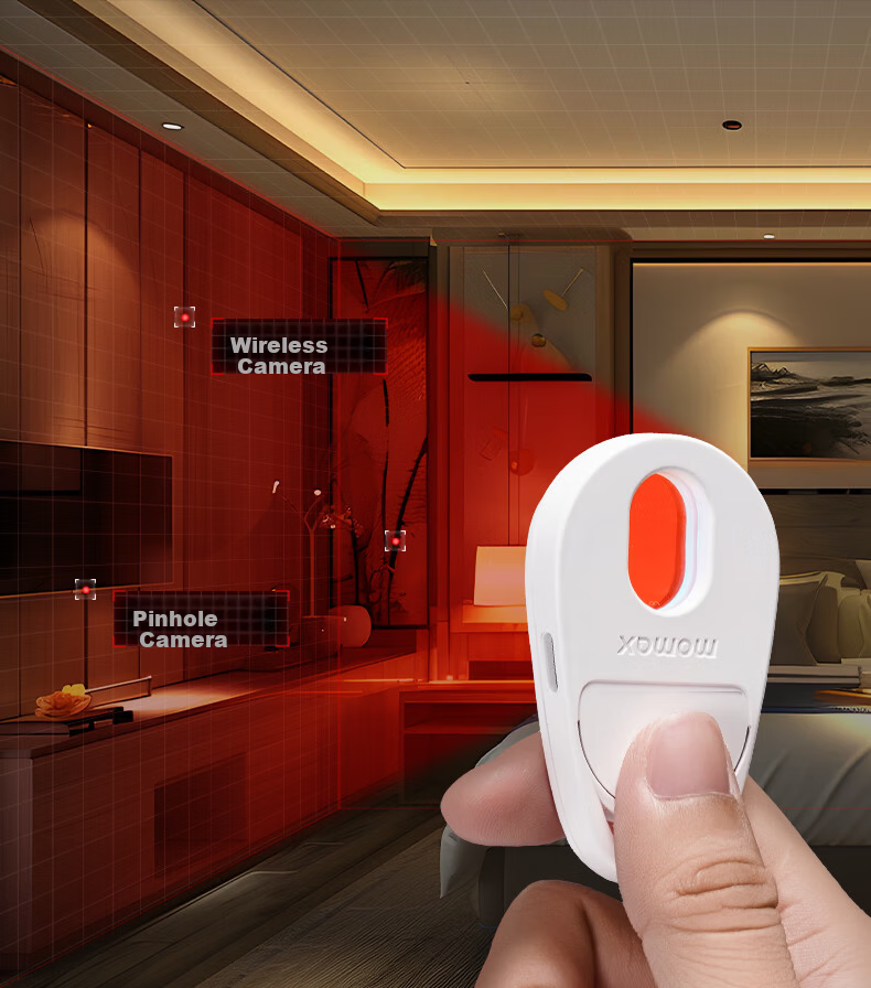 MOMAX Hotel Camera Detector Anti-Spy Detector Locator Tracker Anti-Loss Infrared Signal Anti-Peeping Inspection Portable for Hotels and Inns 7