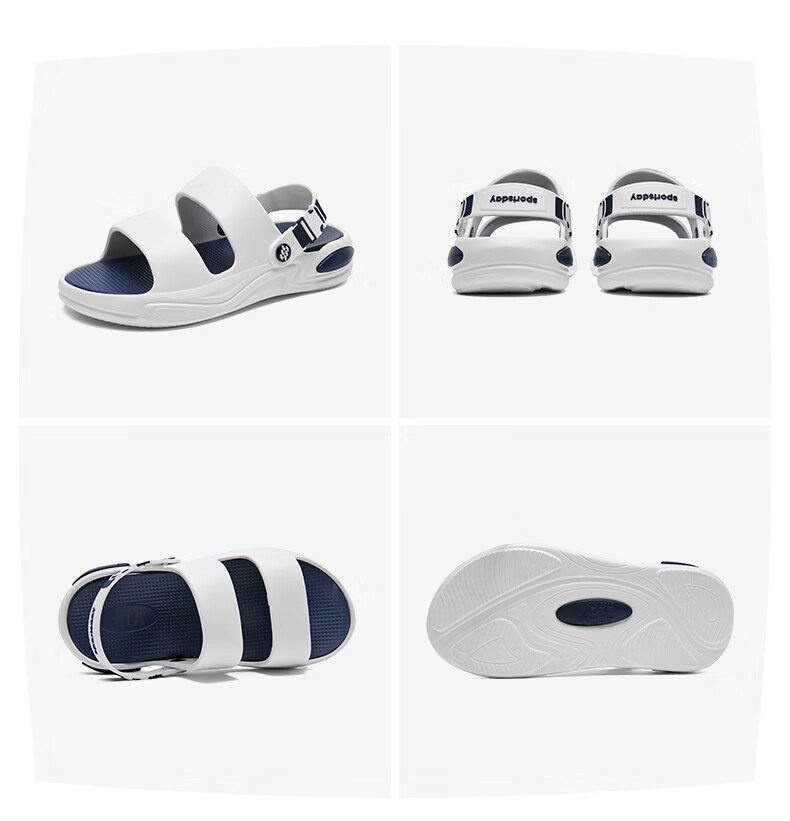 HLA Men's Summer Fashion Outdoor Dual-Wear Sandals HAALXM2FBK050 Gray Size 41 17