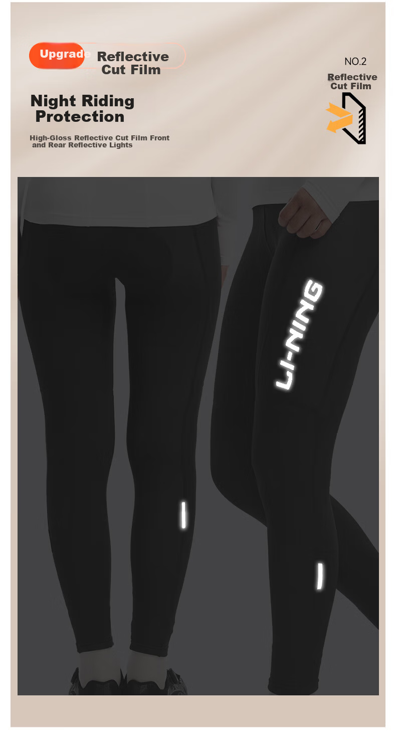 LI-NING Women's Long Sleeve Cycling Base Layer Fleece Thermal Slim Fit Road Bike Jersey Spring Top 8