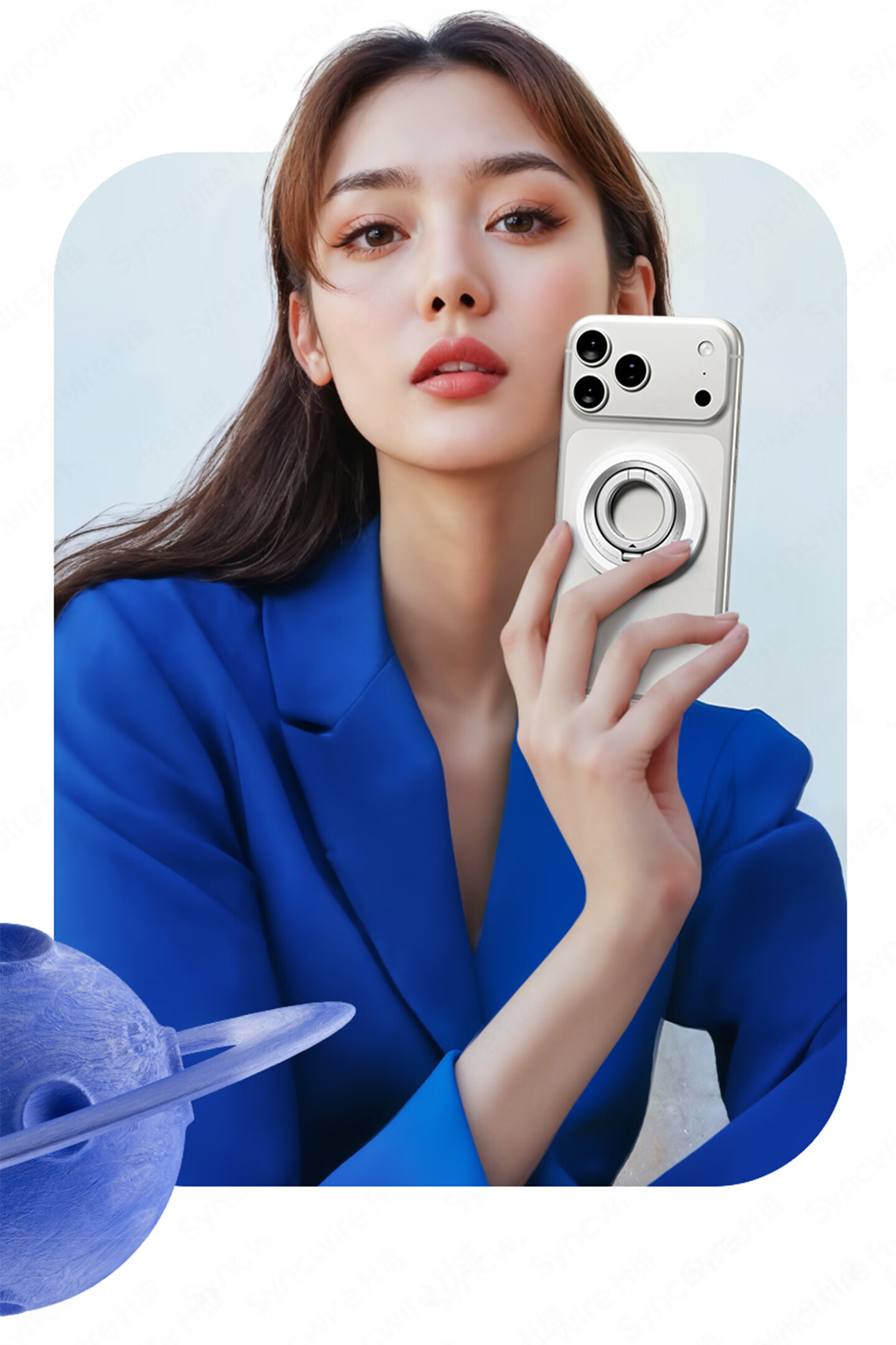 Dimensional Dual-Ring Phone Holder Pro Magnetic Ring Buckle Magsafe 360° Infinite Rotation Stress Relief Portable Adhesive for Apple Huawei Desktop Photography Tool 2