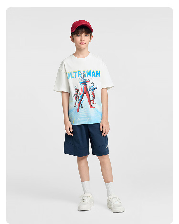 Balabala Boys Short Sleeve T-Shirt Kids 2026 Summer Collection [Ultraman IP Mall Edition] 16