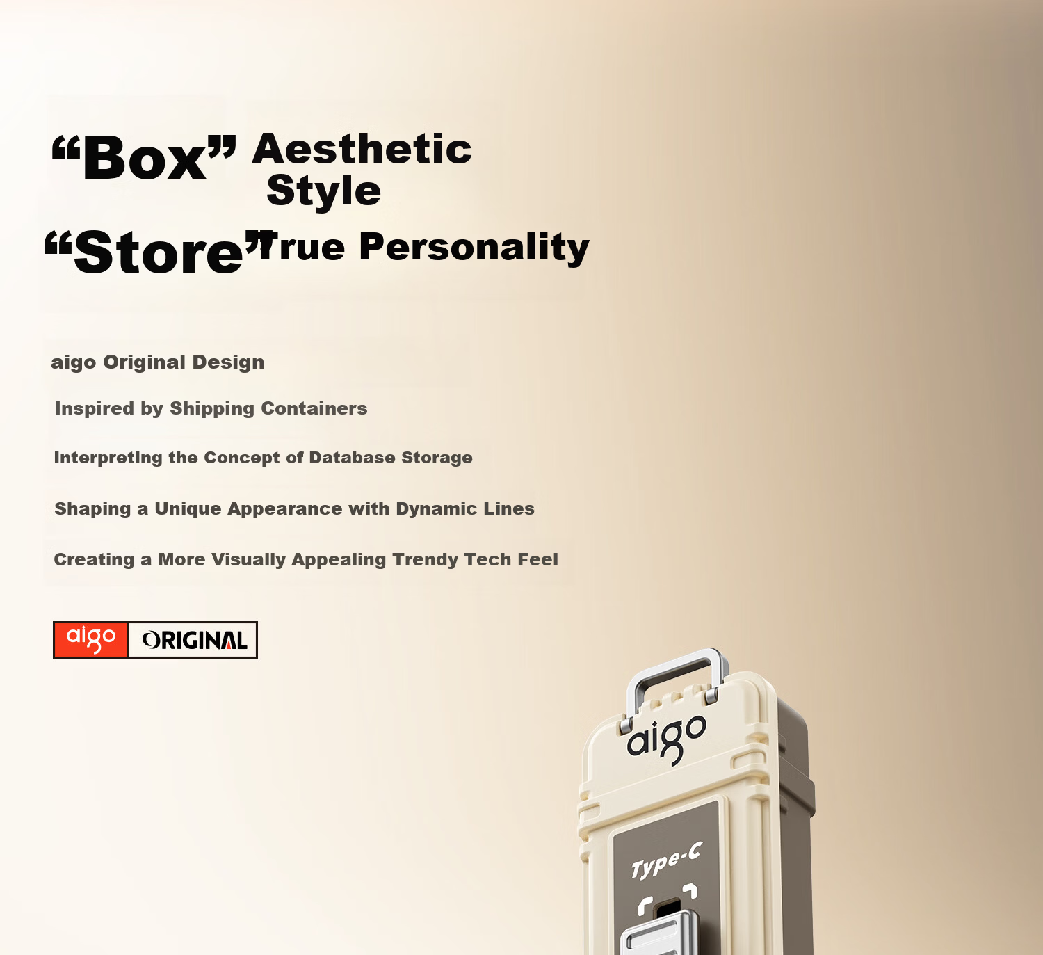 Aigo 1TB USB 3.2 Type-C Dual Interface Flash Drive M1 Gray High-Speed Solid State USB Drive 1000MB/s Read-Write Speed Compatible with Phone, Computer, Tablet Large Capacity USB Drive 2