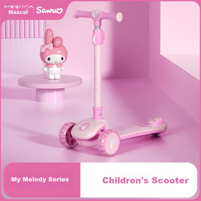 Mesuca Kids Scooter Toy Car Rocking Bike Pedal Bike 3-10 Years Old Flashing Foldable Adjustable Height