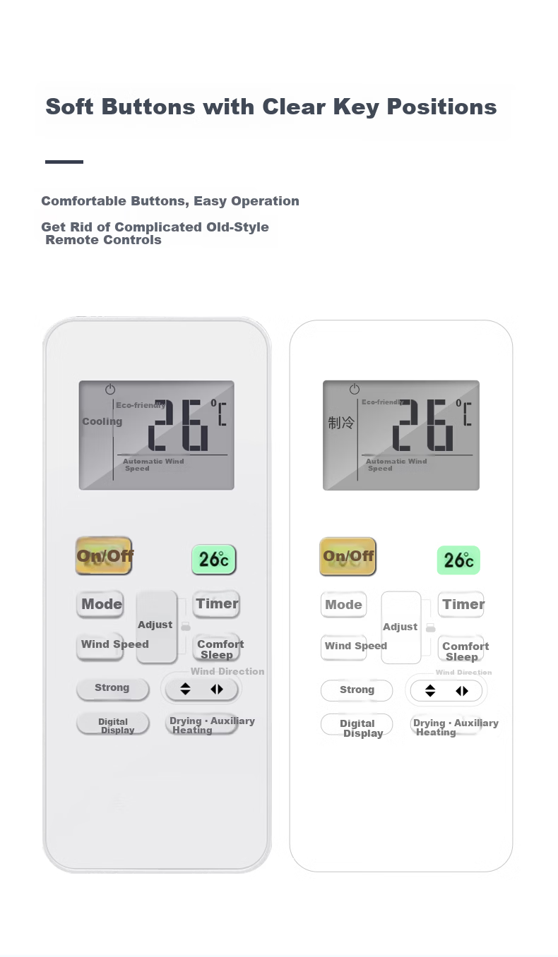 Muhouyingxiong Suitable for Haier Air Conditioner Remote Control Compatible with All Haier Air Conditioner Models Regardless of Wall-Mounted, Floor-Standing, Or Central Air Conditioners Backlit Version with Battery Included 4