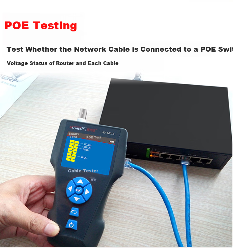Smart Mouse NF-8601S Upgraded Cable Length Breakpoint Short Circuit Tester POE Power Supply Length Measurement PING LAN WAN Cable Tracker Locator 13
