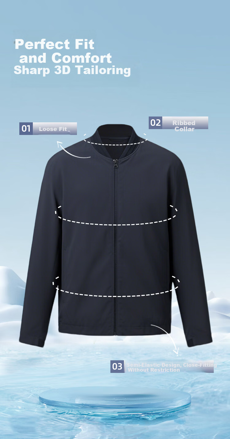 YOUNGOR Men's Spring New Baseball Collar Single Jacket Business Casual Commuting Versatile Outdoor Coat 414959E 2