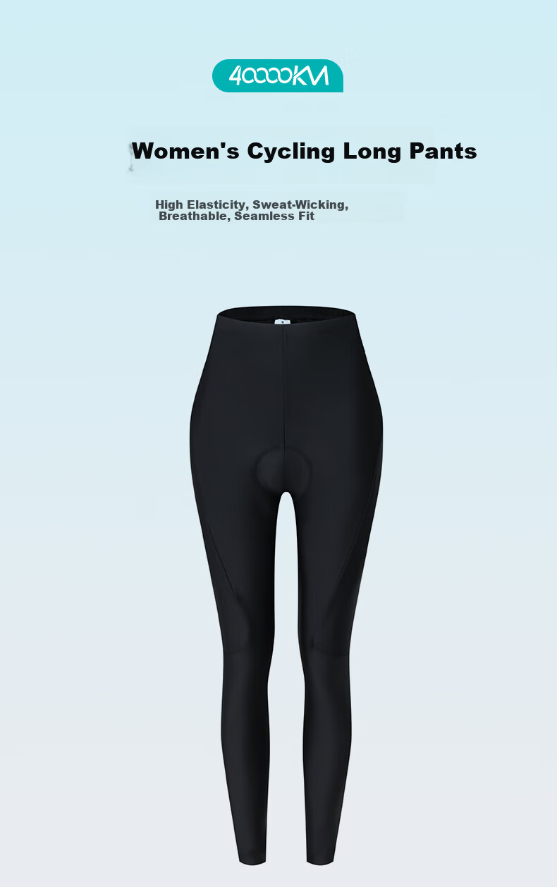 40,000 Kilometers Women's Cycling Pants Summer Spring Autumn Breathable Quick-Dry Casual Long Pants Black [M] 1