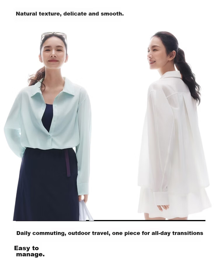 Beneunder Breathable Sun Protection Shirt for Women Loose Wrinkle-Resistant Moisture-Wicking Quick-Dry Casual Cooling UV Protection DS006 8
