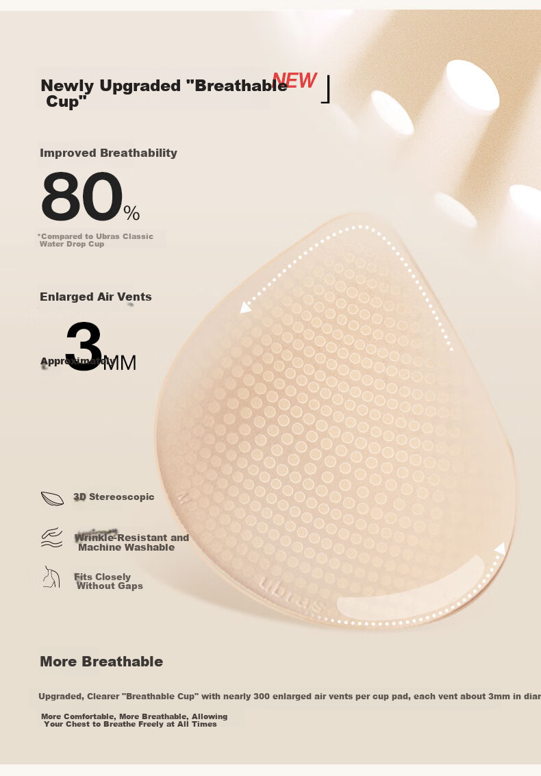 Ubras Swan Neck Slim Backless Bra Women's Seamless Wireless Bra White S 1
