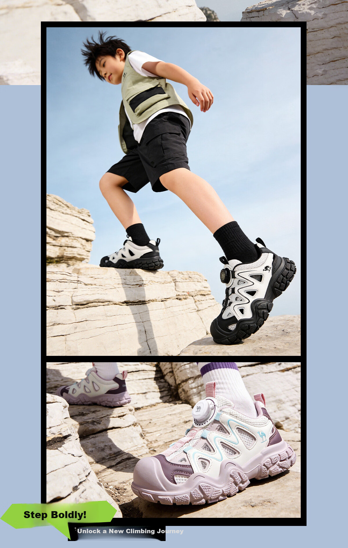 Camel Kids Hiking Shoes Spring Summer Creek Shoes Cute Outdoor Non-slip Toe Protection Sandals for Older Children and Parent-Child Models 24