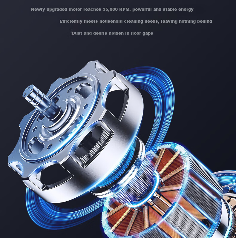 AUX Corded Vacuum Cleaner, Home Upgraded Electric Floor Brush, Dual Dust Cups, Handheld Carpet-Type, High Suction Power, Low Noise, Small Size, High-Power Strong Pet Hair Removal AXC-22AV10A 5
