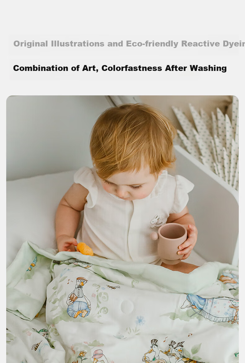 EMXEE Baby Summer Cool Quilt, Children's Blanket for All Seasons, Gauze Blanket for Newborns, Air Conditioning Quilt, Kindergarten Blanket, 120*140cm 14