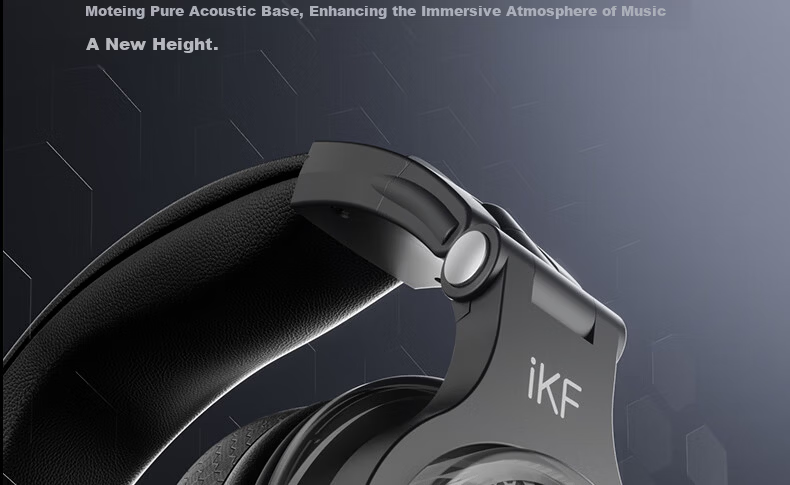 IKF VP5 Over-Ear Wired Headphones High-Fidelity HiFi Sound Fully Closed Monitoring Studio Recording Gaming FPS Mic Computer Mobile Universal 26