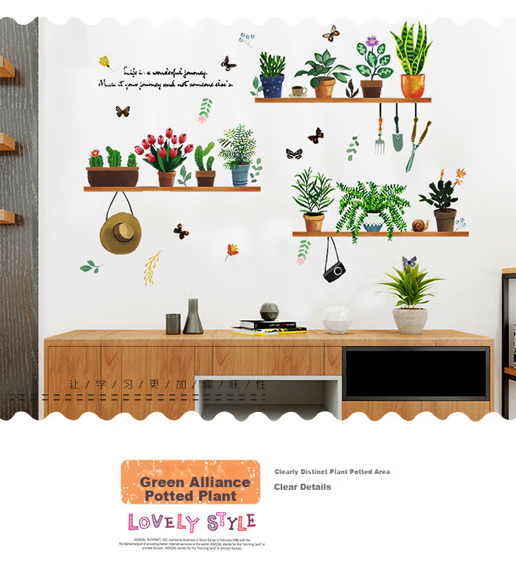 Modouyu Wall Stickers, Children's Bedroom Decorative Wall Decals, Door Stickers, Wall Covering, Decorative Wallpaper 5
