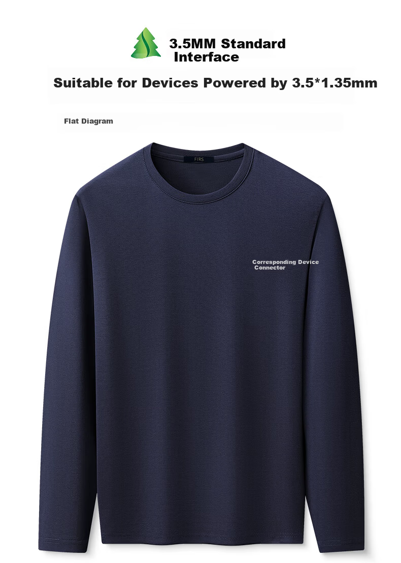 FIRS Men's Long Sleeve T-Shirt with Mulberry Silk, Spring and Autumn Round Neck Pure White Cotton Base Shirt 1