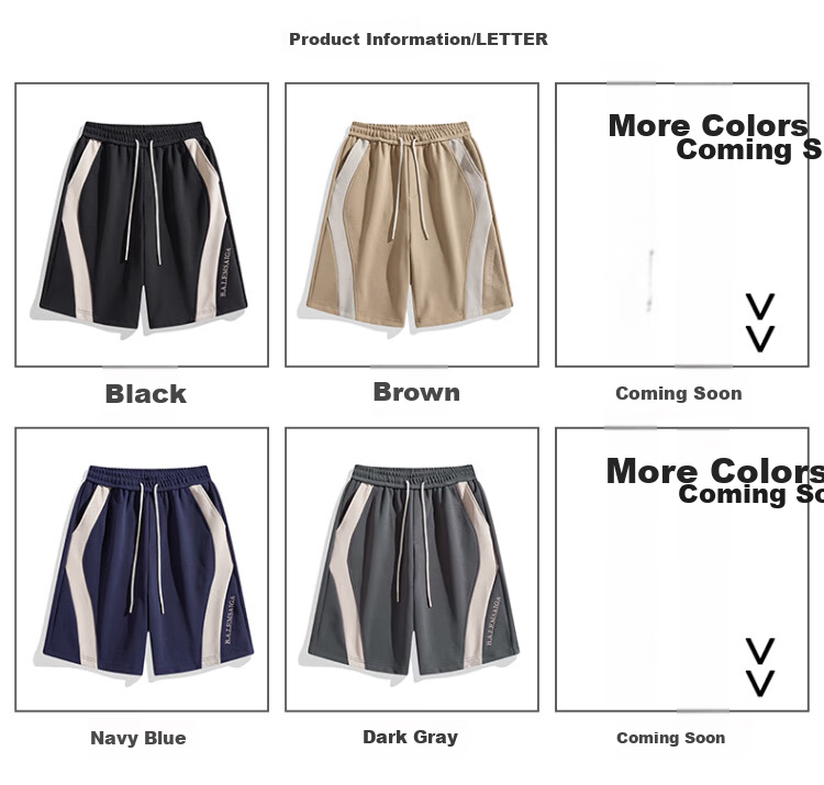 I'M DAVID Men's Shorts, Summer Loose-Fit Large Size Knee-Length Shorts, Elastic Beach Shorts, Casual Mid-Length Pants for Outdoor Wear, Black, 5XL 3