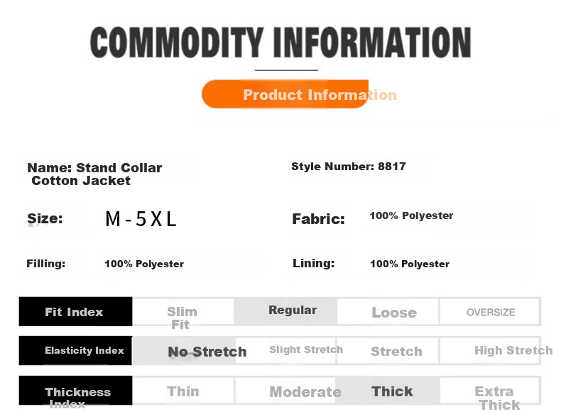 Miiow Men's Cotton Jacket Autumn Winter Stand Collar Lightweight Warm Outdoor Sports Casual Loose Fit Black 2XL 9
