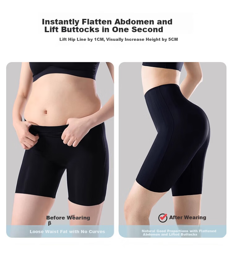FitonTon High Waist Strong Tummy Control Floating Pants Postpartum Waist Trainer Shaping Hip Lift Seamless Slimming Leg and Hip Safety Shorts for Women 8