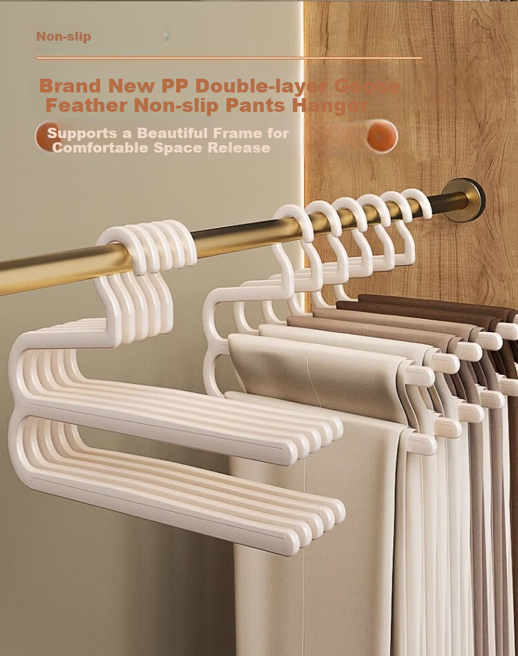Jialifang Pants Hanger Clip, Clothes Hanger for Pants, Seamless Strong Anti-Slip Garment Hanger, Stainless Steel Drying Rack 4