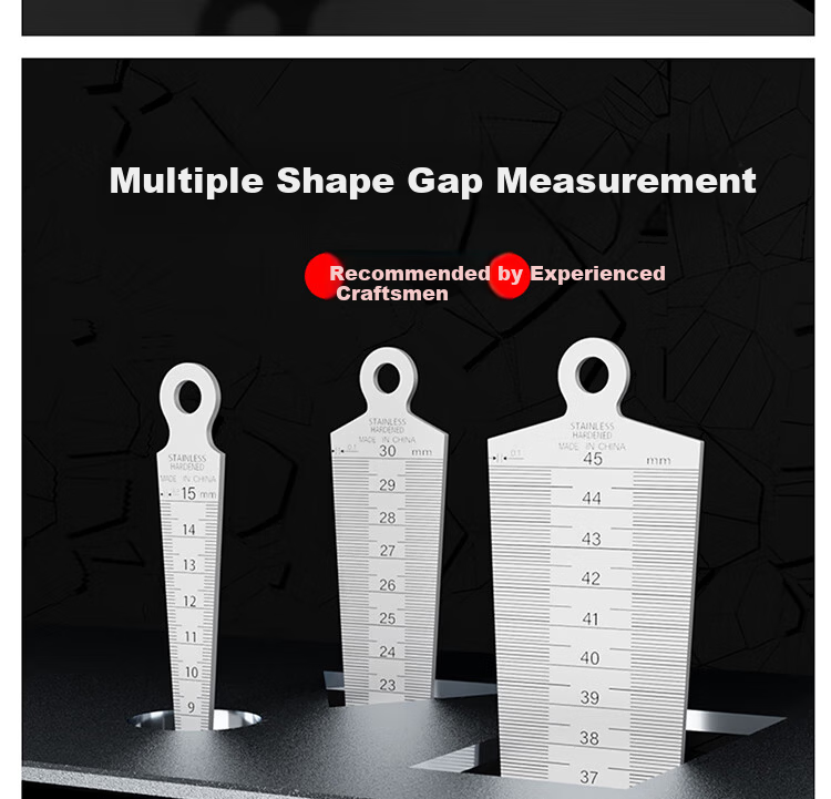Mitz Stainless Steel Feeler Gauge Wedge Feeler Gauge Taper Gauge Hole Diameter Measuring Gauge 15-30mm 4
