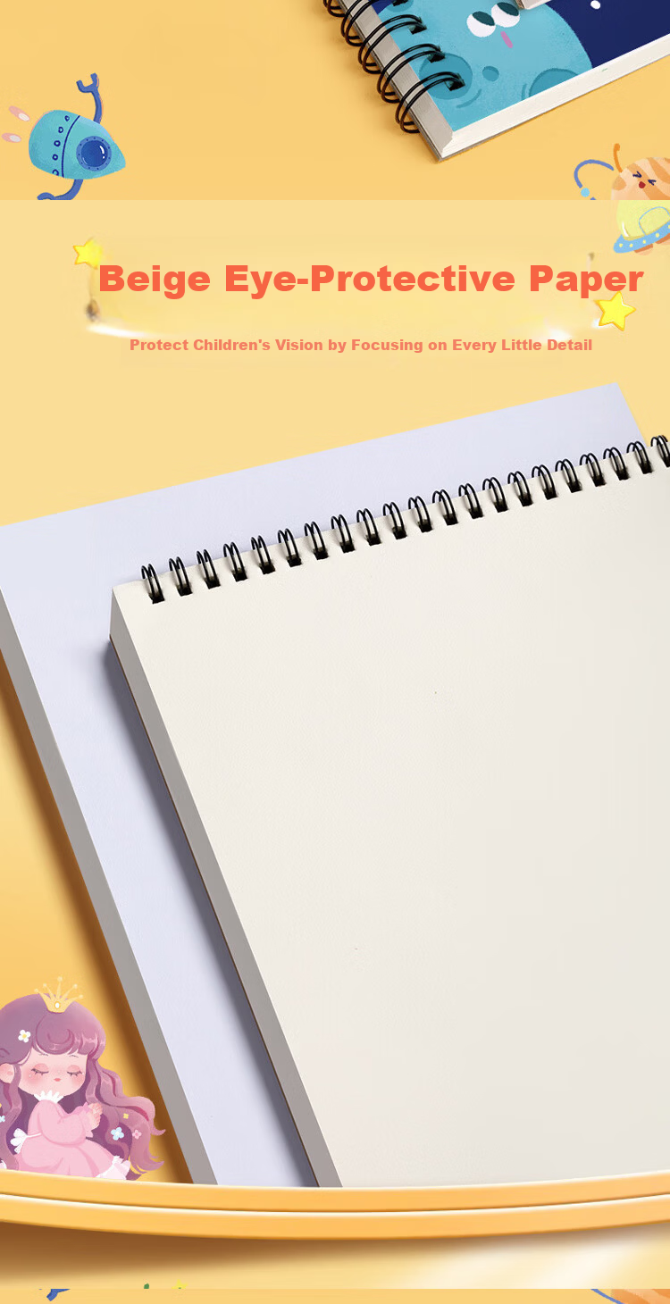 Jufu A4 Children's Drawing Book Sketchbook for Kindergarten and Elementary Students Grade 1 Blank Art Drawing Book Thickened White Paper for Markers and Hand Drawing Doodle Paper 3