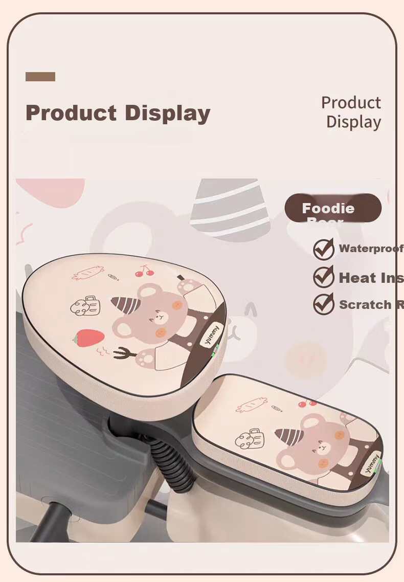 Fanyejia Electric Bike Seat Cover, Sun Protection And Heat Insulation Seat Cover, Suitable for Aima Yaadi Electric Scooters, All-Season Universal Seat Cushio 11
