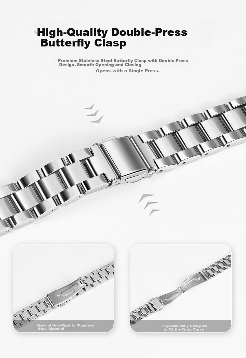 Binghong Compatible with Xiaomi Band 10, 11 Strap for Women And Men, Stylish Design, Metal Strap for Xiaomi Band 9, Ceramic Version Steel Strap for Xiaomi Band 8 2