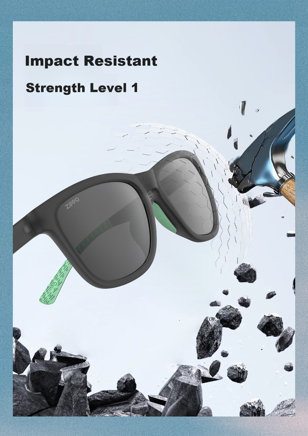 ZIPPO USA Lightweight Outdoor Photochromic Polarized Sunglasses Mountaineering Protective Day and Night UV Protection 75619C4-95 11