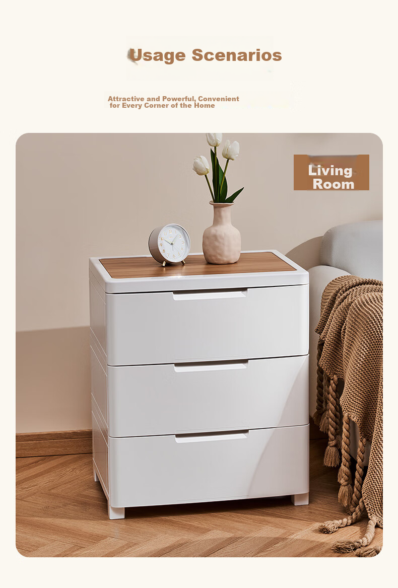 JEKO&JEKO Drawer Storage Cabinet Bedroom Living Room Storage Wardrobe Bedside Cabinet Toy Snack Organizer 6-Tier Chest of Drawers 11