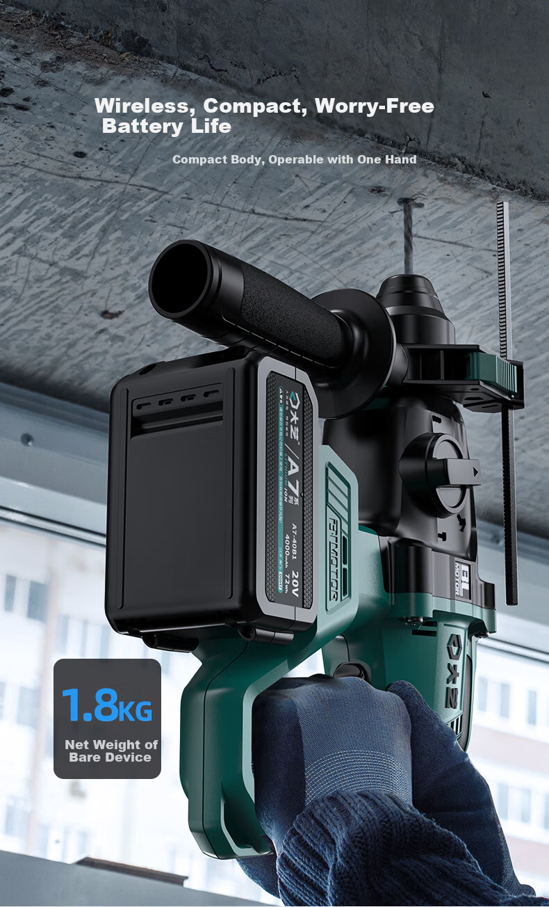 Dayi 20V Cordless Brushless Rotary Hammer A7-6609 Impact Drill Concrete Electric Hammer Single Battery Version 1