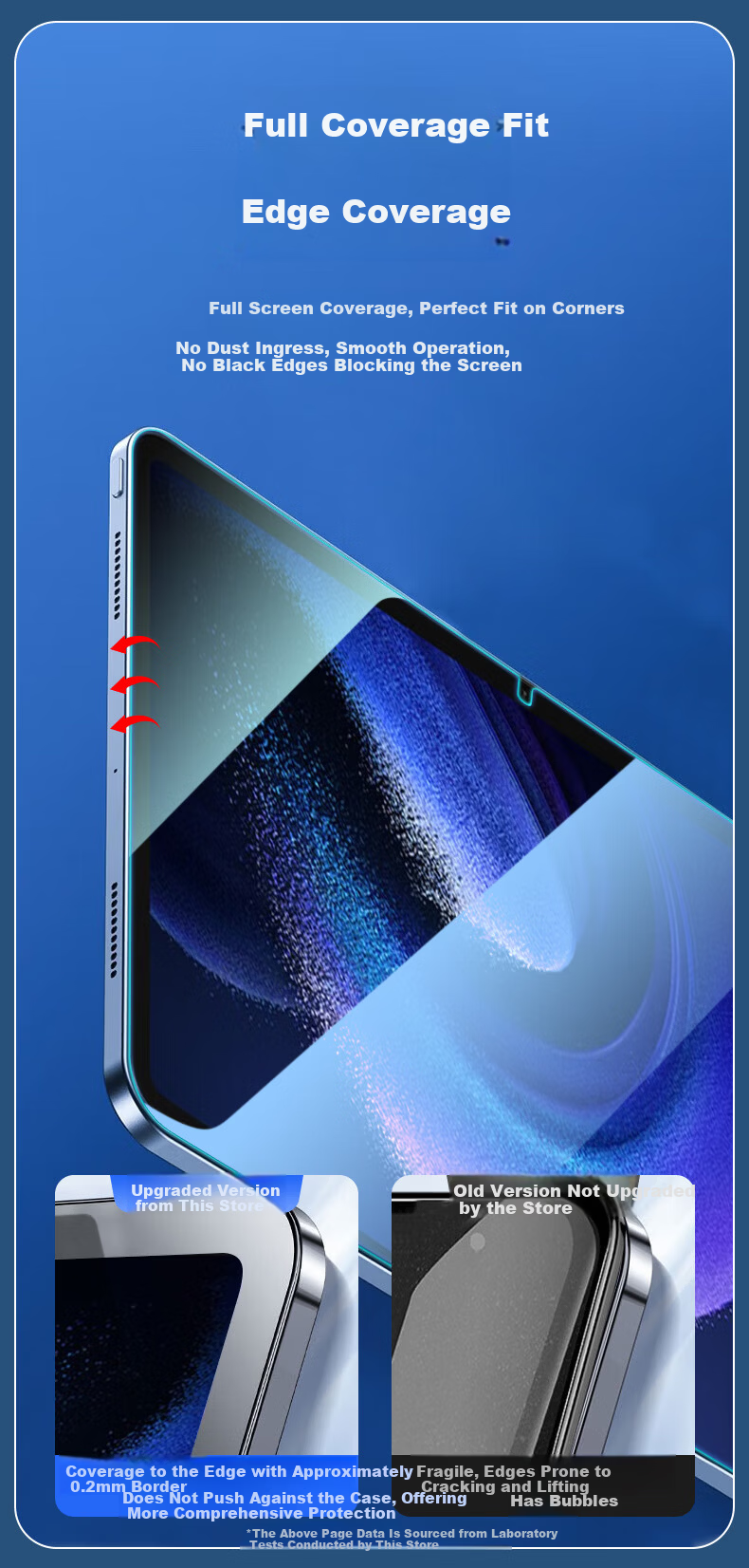 Kulefeng Tempered Glass Screen Protector for Xiaomi Pad 5/5 Pro, 11-Inch Protective Film, 2021 Model, Full Screen Coverage, Ultra-Thin Glass, HD Clear, Shatterproof, Fingerprint Resistant 5