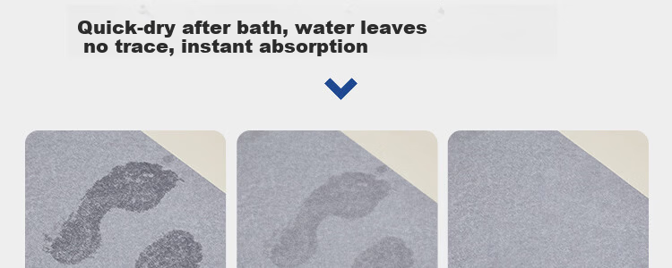 Zichen Hard Diatom Mud Water-Absorbent Bath Mat Non-Slip Anti-Fall Entrance Bathroom Quick-Dry Floor Rug Toilet Carpet 34