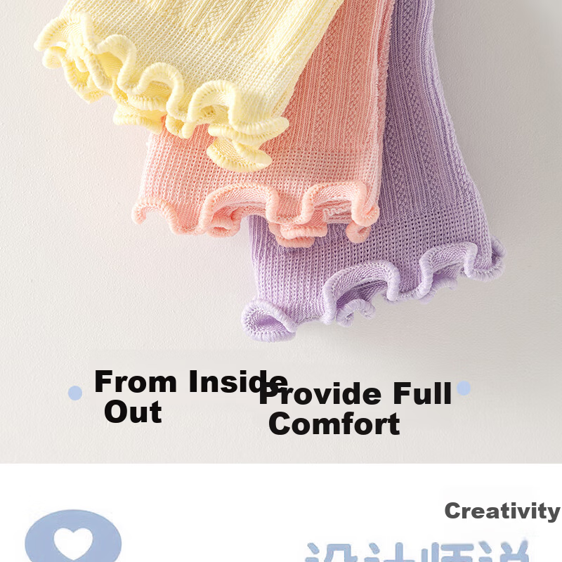 Cotton Lace Children's Socks Baby Kids Odor-Resistant Breathable Sweat-Absorbing Socks 4