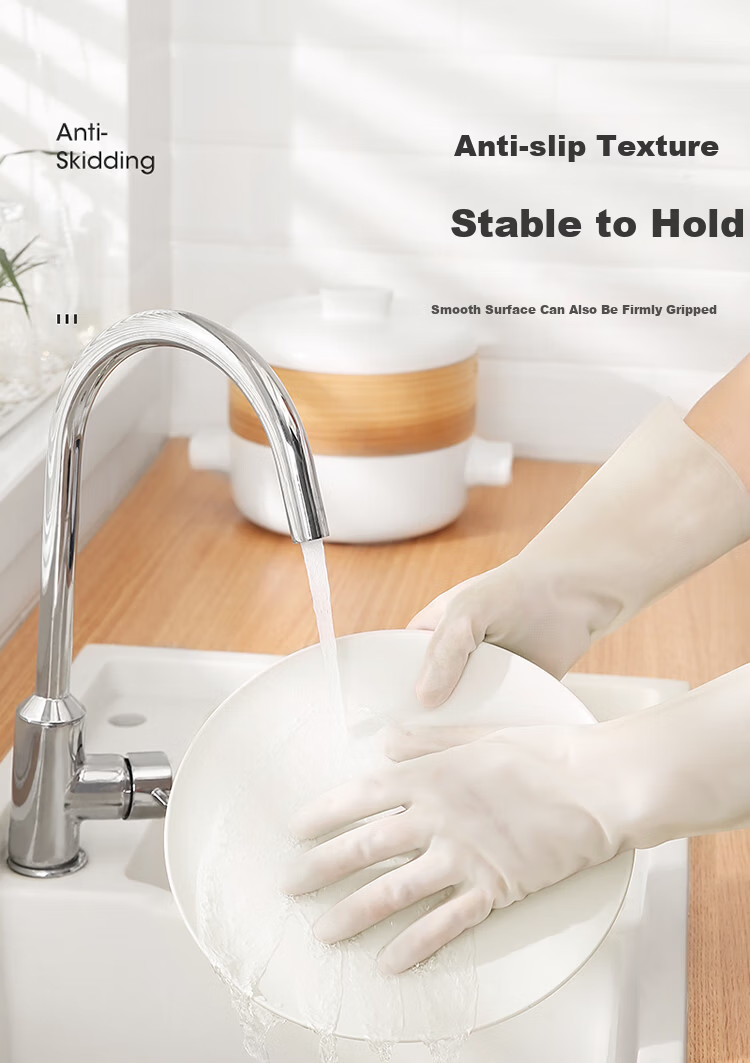 Meiliya Nitrile Gloves Kitchen Dishwashing Workwear Durable Rubber Waterproof Cleaning Cooking Household Gloves 12