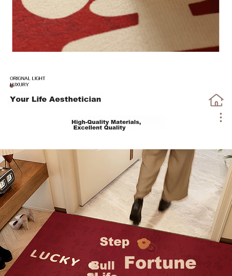 Bodisi Entrance Door Mat Water-Absorbent Non-Slip Cuttable Bathroom Floor Mat 90x60CM 6