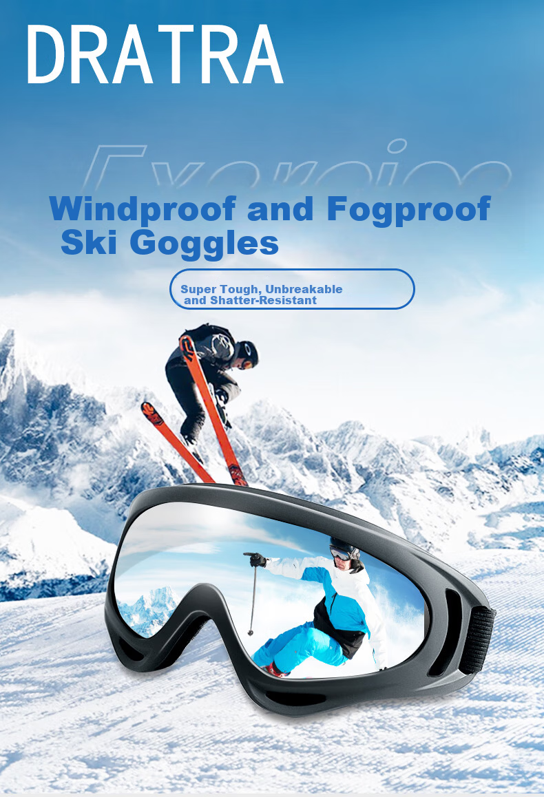 DRATRA Ski Goggles Windproof Glasses Mountaineering Snow Goggles Kids Ski Glasses Dustproof Snow Gear 1