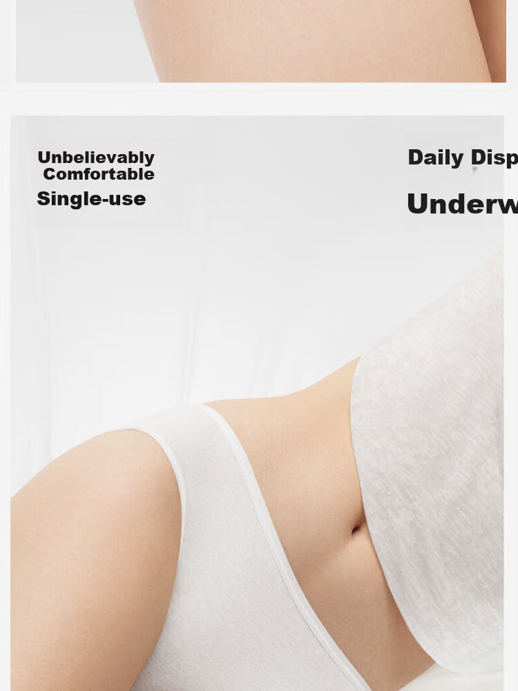 Langsha Disposable Women's Cotton Triangle Underwear Sterilized Travel Portable Wash-Free Plus Size Daily Disposable Panties 11
