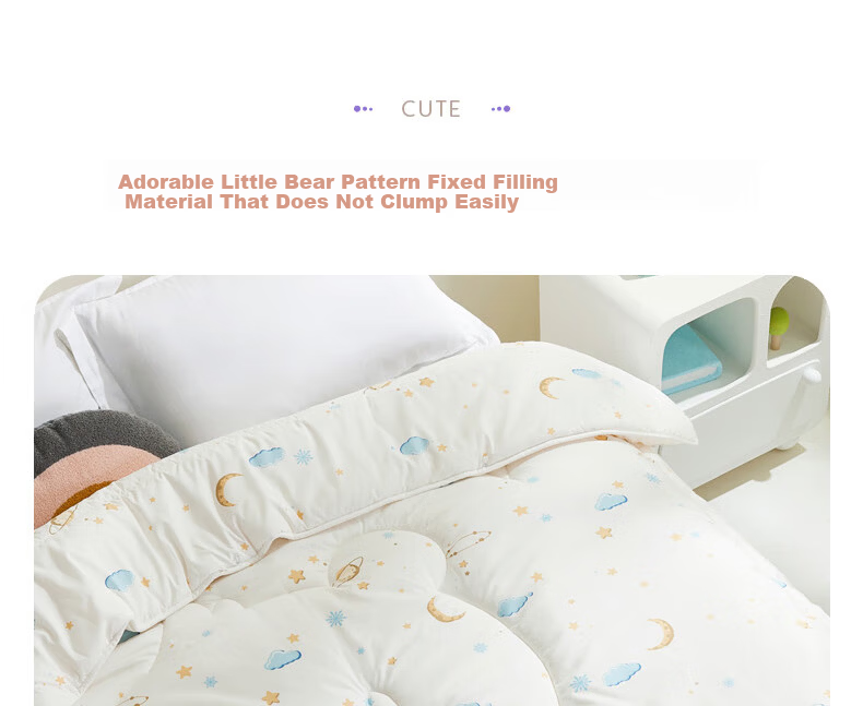 Luolaikids Quilt, Infant Class A Antibacterial Soybean Two-In Comforter, Kindergarten Quilt 150*215 16