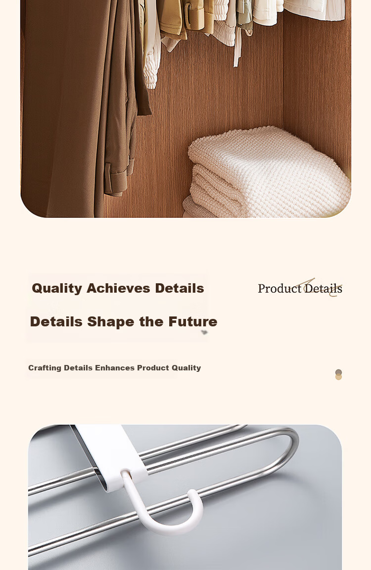 Ecoco Multifunctional Non-Slip Pants Hanger Clips, No-Marking Trousers Clips for Wardrobe Storage, Stackable Hanging Organizer 25001 14