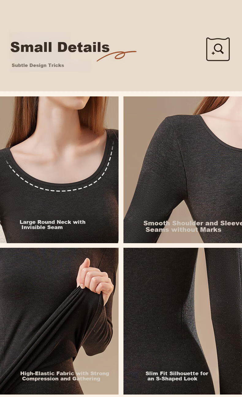 MiiOW Thermal Shaping Women's Thermal Set Micro-Compression Slimming Skin-Friendly Base Layer 2025 New Edition 9