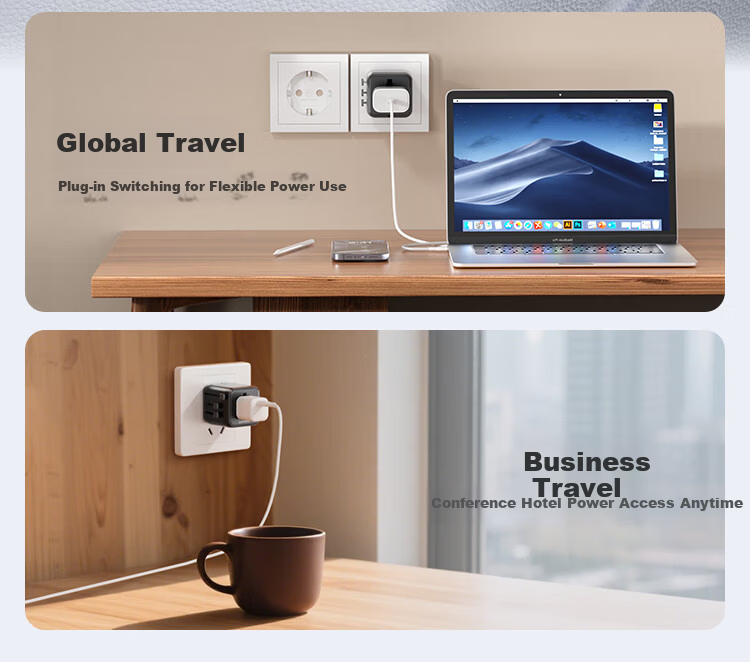 Lenovo PD35W Fast Charging Universal Travel Adapter Multi-Functional Socket for Global Use Compatible with Hong Kong, Macau, Japan, Korea, Europe, UK, US, and Australia Standards 6