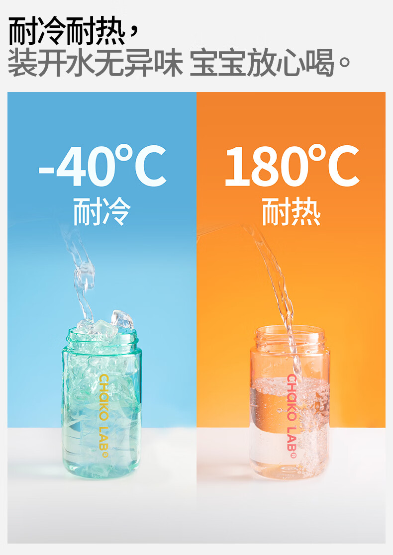 Chakolab Children's Straw Cup PPSU Water Bottle Food Grade School Dual Drink Lid Kada Cup Sea Salt Pink Lychee 550ml 6