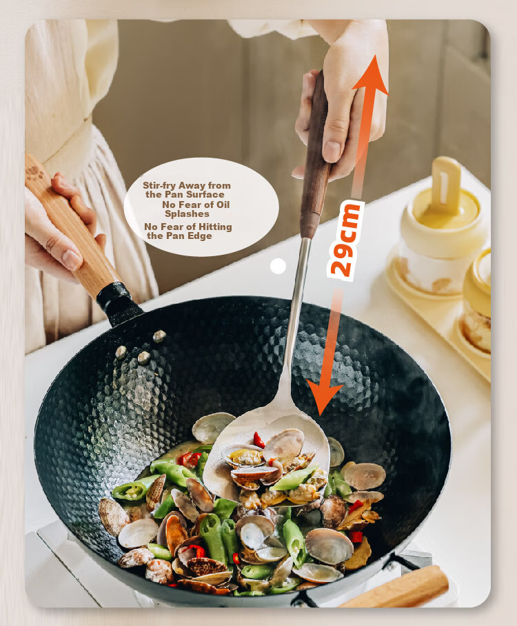 Shuke Stainless Steel Soup Ladle Hot Pot Skimmer High Temperature Resistant Integrated Oil Strainer Spoon Filter Mesh Scoop 5