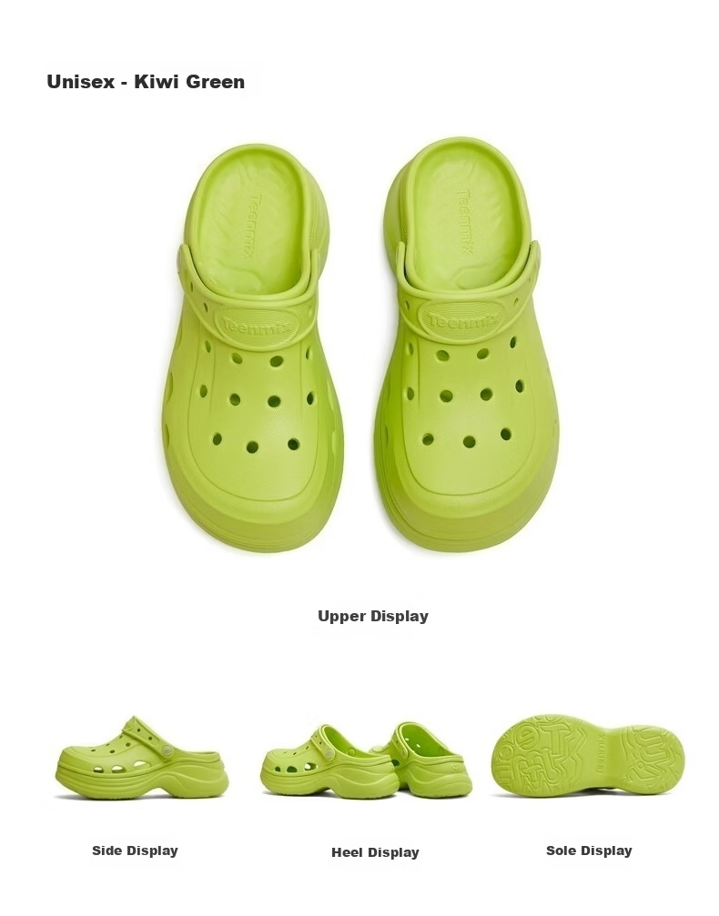 Tianmeiyi Hou Minghao Song Zuer Style Shell Hole Thick Sole Height Increasing Sandals Unisex Summer Beach Slippers 25