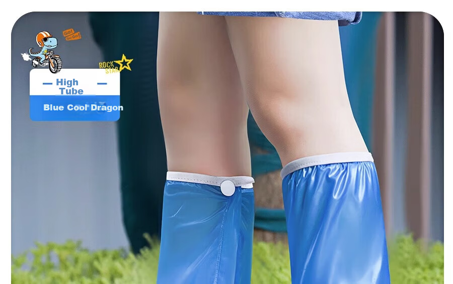 Zhengyu Children's Waterproof Non-Slip Rain Shoe Covers Thickened Rainproof Overshoes for Boys and Girls Elementary School Students 13