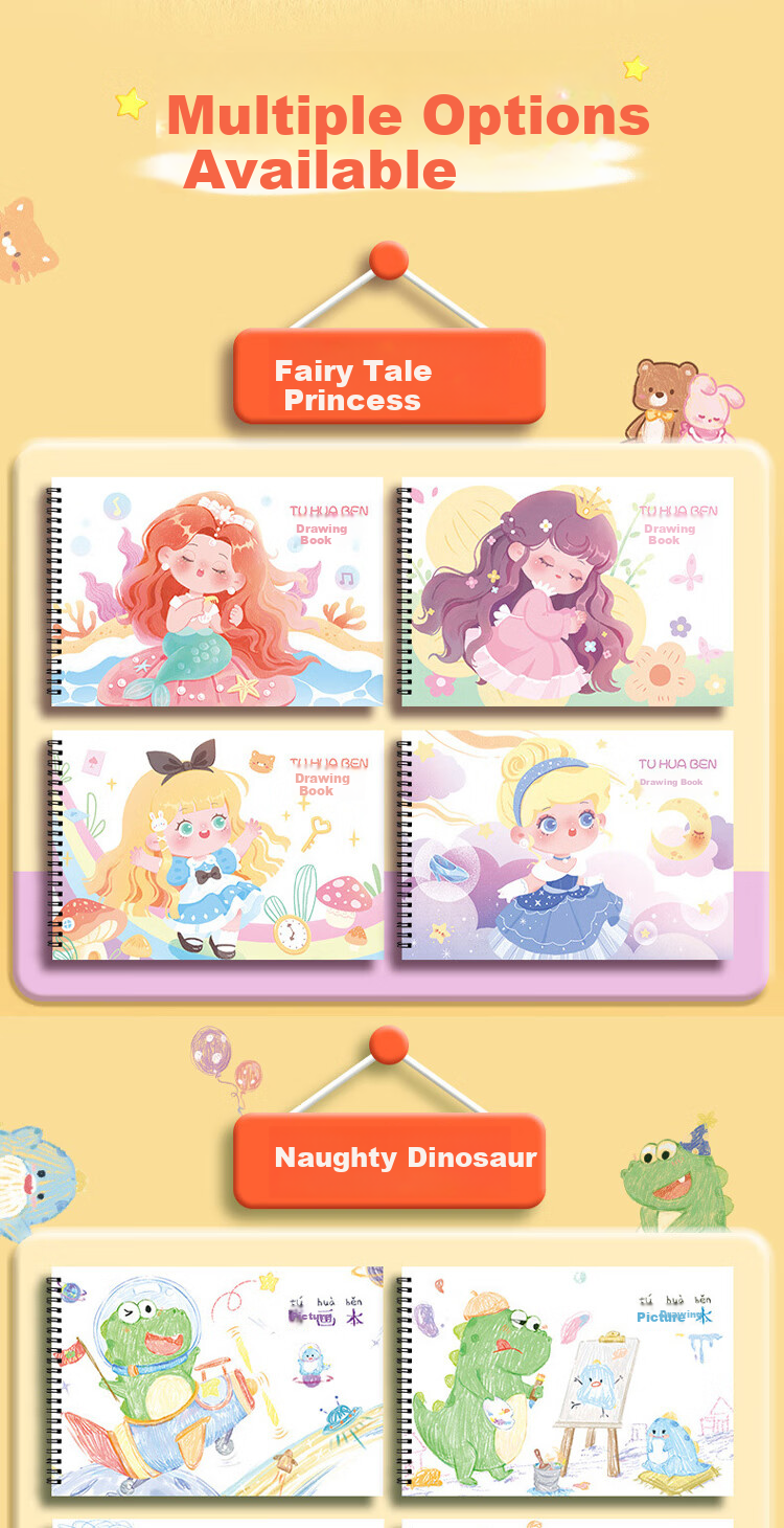 Jufu A4 Children's Drawing Book Sketchbook for Kindergarten and Elementary Students Grade 1 Blank Art Drawing Book Thickened White Paper for Markers and Hand Drawing Doodle Paper 1