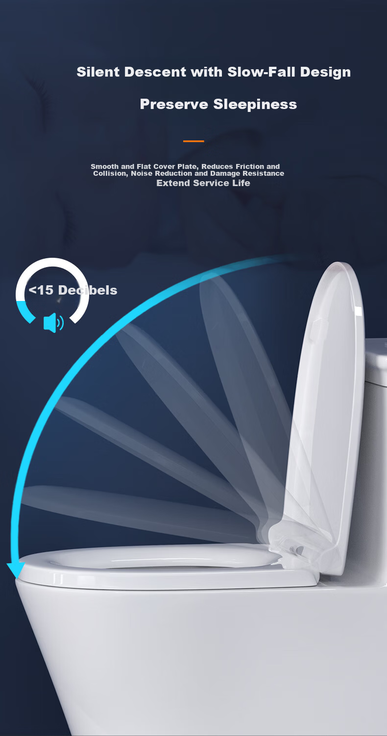 Muvi Universal U-Shaped Enlarged Toilet Seat Cover Thickened Slow-Closing Toilet Lid Cushion for Old-Style Toilets 13